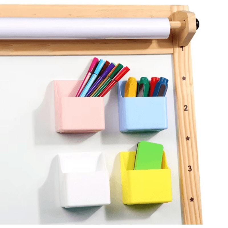 Large Capacity Magnetic Refrigerator Storage Box With Pen Holder Organizer 9