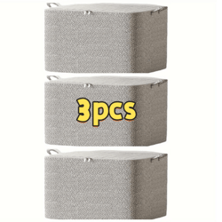 3pcs large capacity closet wardrobe organizer bags for quilts and clothing