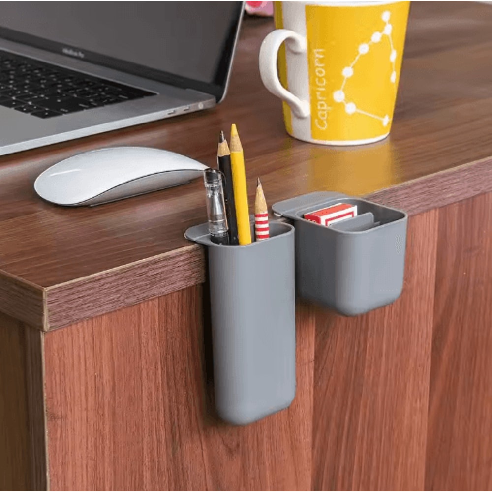 Adhesive Screen Pen Holder Desktop Stationery Organizer For Monitor And Desk 5