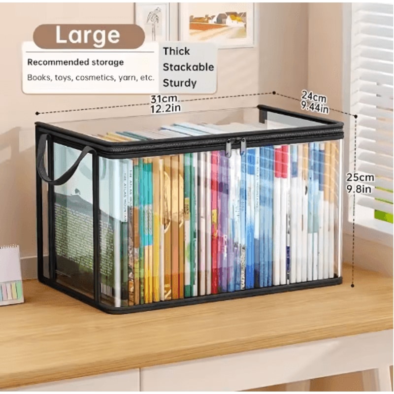 Large Capacity Transparent PVC Storage Bag With Flip Cover And View Window 1
