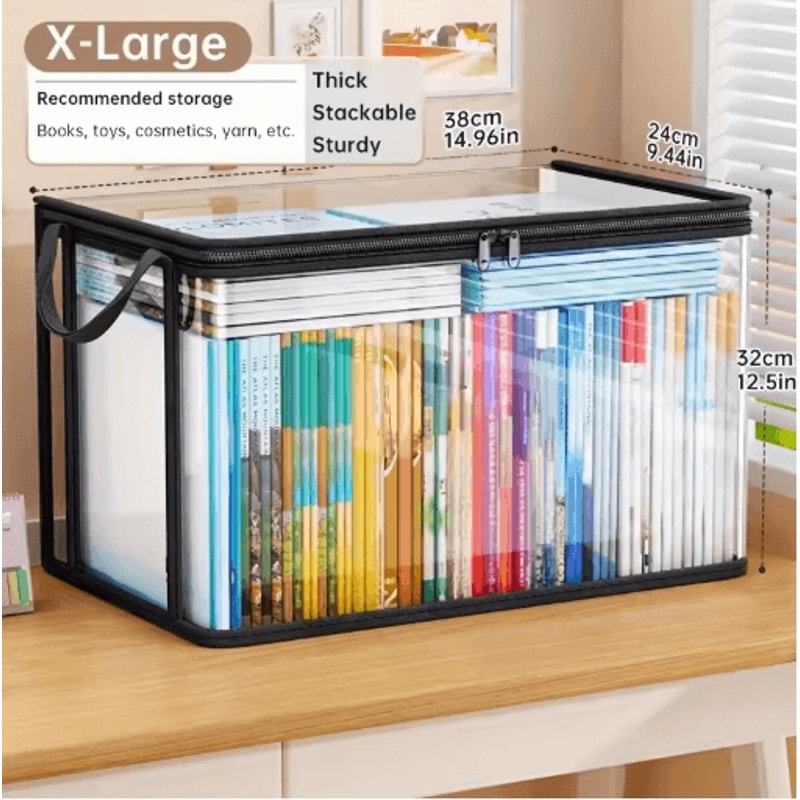 Large Capacity Transparent PVC Storage Bag With Flip Cover And View Window 7