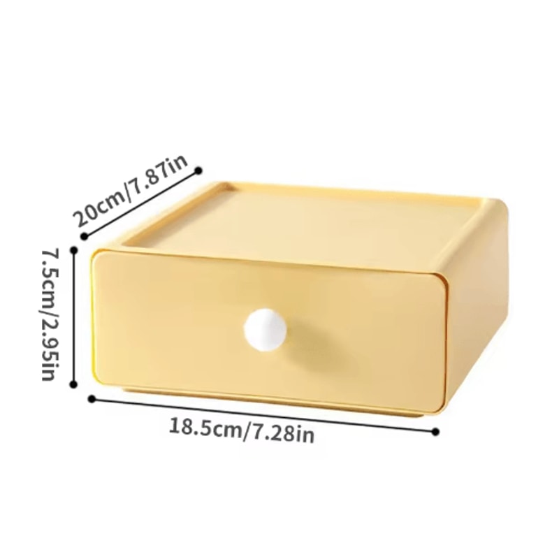 Single Stackable Desk Drawer Storage Box For Stationery And Sundries 1