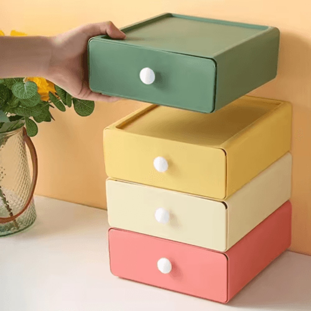 Single Stackable Desk Drawer Storage Box For Stationery And Sundries 7