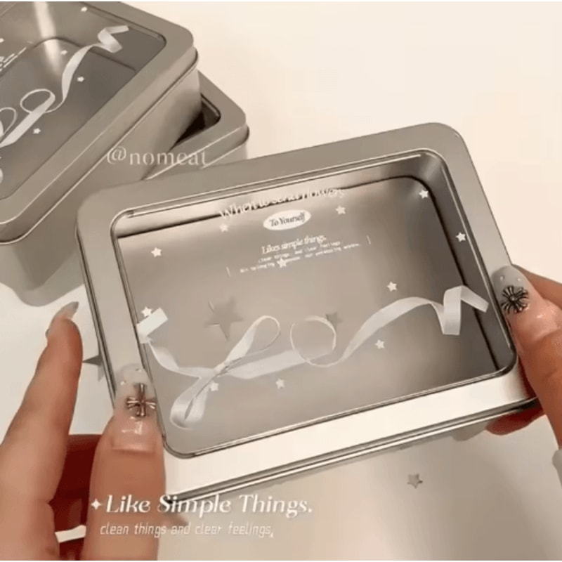 Sweet Korean Lace Desktop Organizer With Bow For Kpop Photocard Storage 4