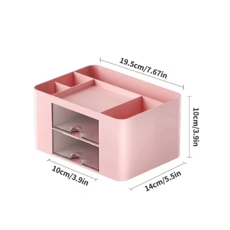 Drawer Type Stationery Storage Box With Multiple Compartments And Dust Protection 6