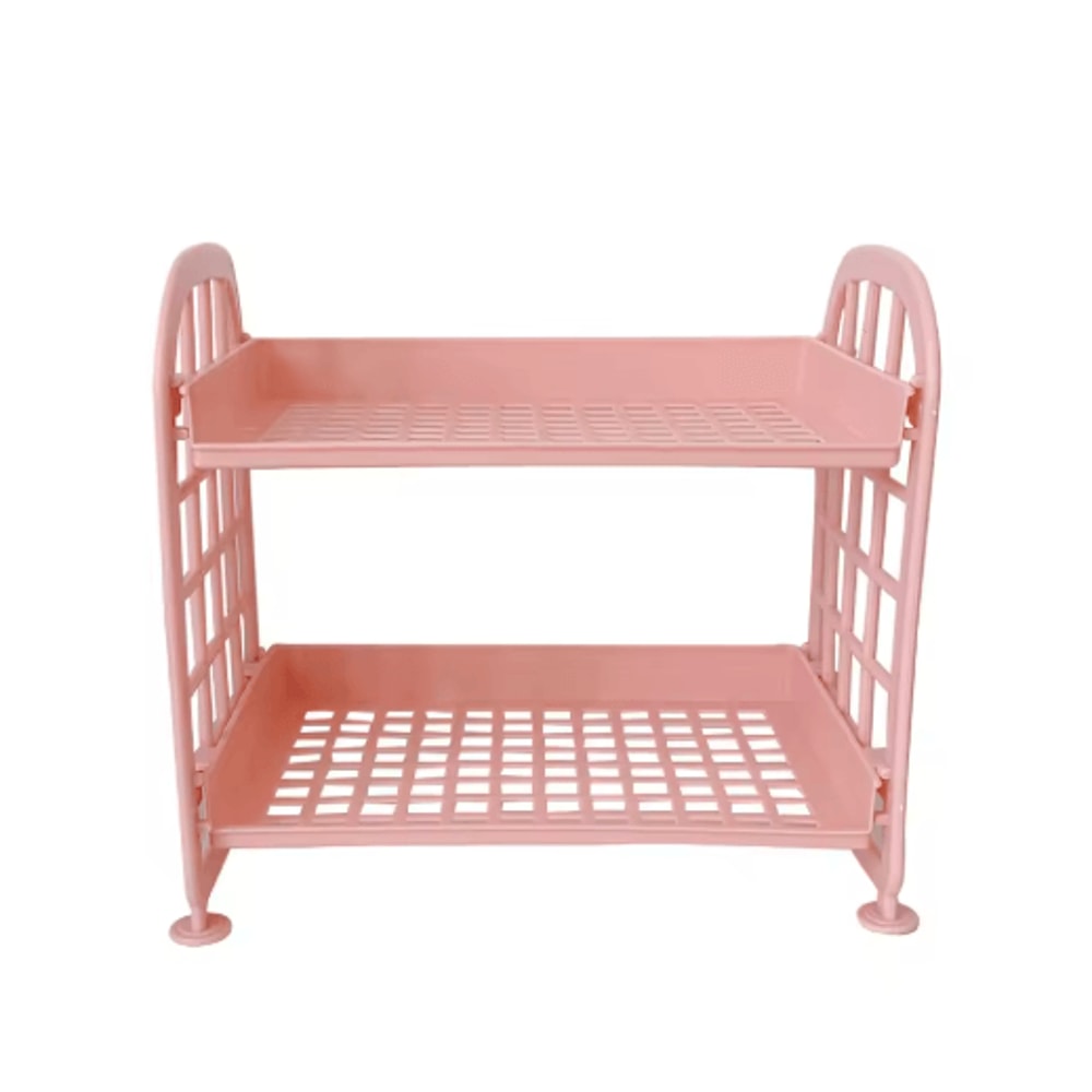 Detachable Folding Double Layer Desktop Storage Rack For Office And Under Desk Use 7