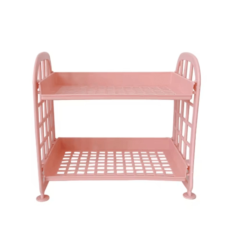 Detachable Folding Double Layer Desktop Storage Rack For Office And Under Desk Use 7