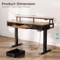 Mid Century Modern Electric Sit Stand Desk With Storage 55 Inch Adjustable Height 4