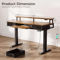 Mid Century Modern Electric Sit Stand Desk With Storage 55 Inch Adjustable Height 4