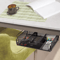 Under Desk Drawer Organizer Set With Black Desktop Storage Basket 3
