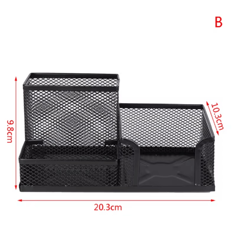 Creative Metal 3 Grid Desk Organizer Pen Holder And File Storage Rack 1