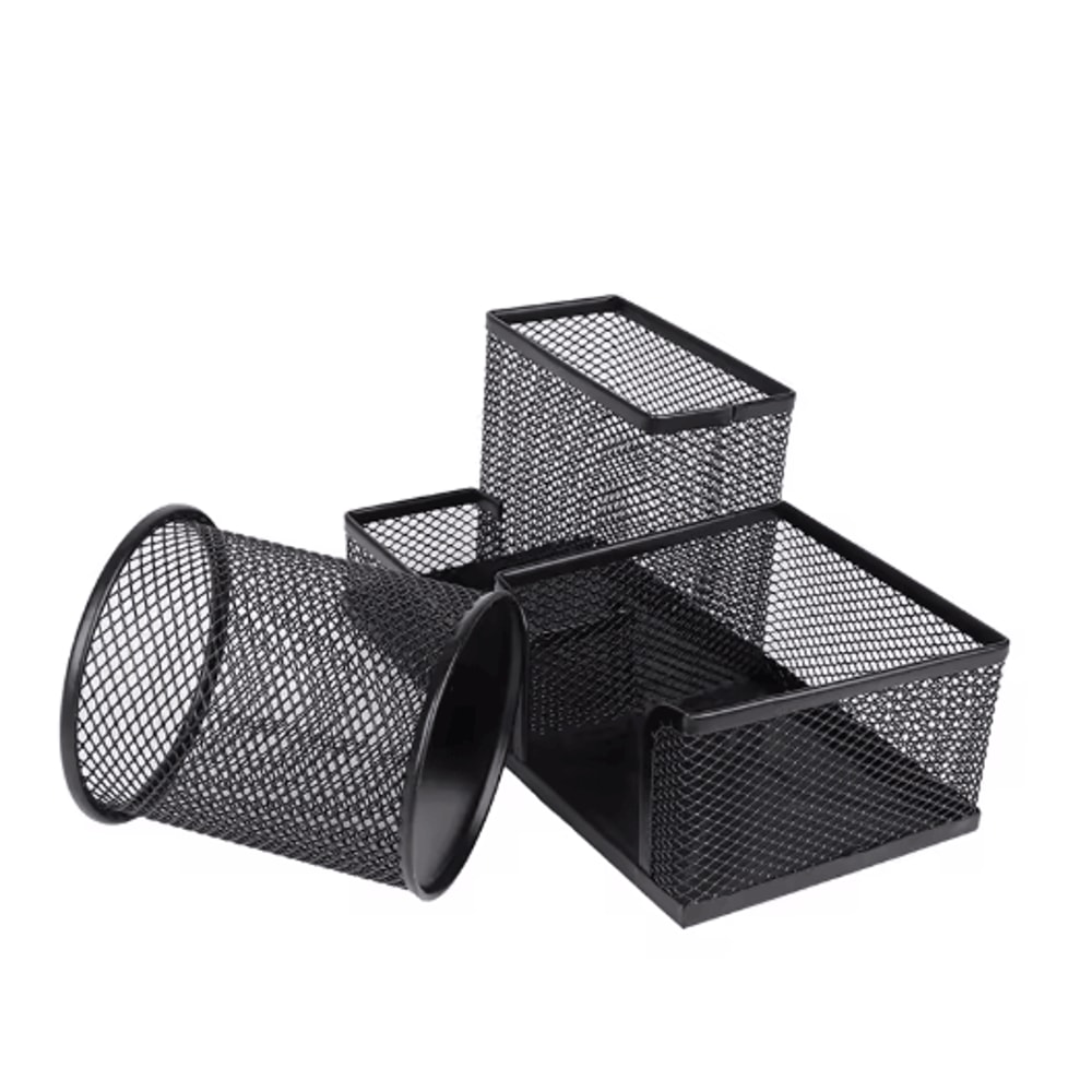 Creative Metal 3 Grid Desk Organizer Pen Holder And File Storage Rack 6
