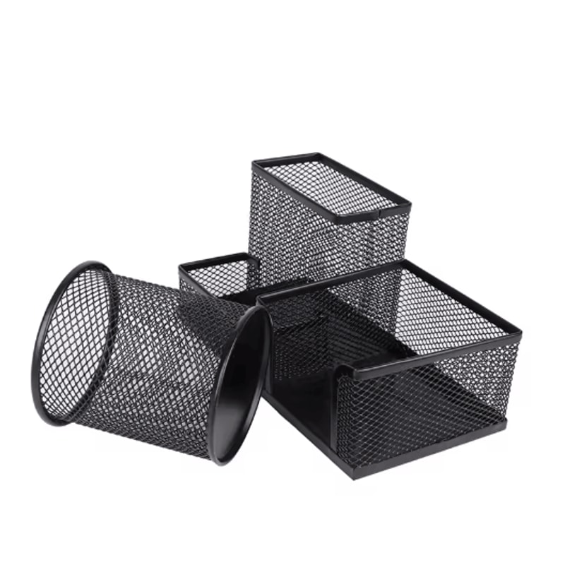 Creative Metal 3 Grid Desk Organizer Pen Holder And File Storage Rack 6