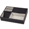 Faux Leather Mens Valet Tray Organizer With 5 Compartments For Desk Or Nightstand 1