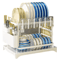 2 Tier Kitchen Countertop Dish Drying Rack With Drip Tray Metal Space Saving Dish Drainer 1