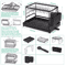 2 Tier Kitchen Countertop Dish Drying Rack With Drip Tray Metal Space Saving Dish Drainer 3