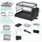 2 Tier Kitchen Countertop Dish Drying Rack With Drip Tray Metal Space Saving Dish Drainer 3