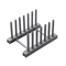 Wooden Dish Drainer Rack Bamboo Plate Pot Lid Drying Stand For Kitchen Counter 2