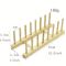 Wooden Dish Drainer Rack Bamboo Plate Pot Lid Drying Stand For Kitchen Counter 3