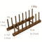 Wooden Dish Drainer Rack Bamboo Plate Pot Lid Drying Stand For Kitchen Counter 8
