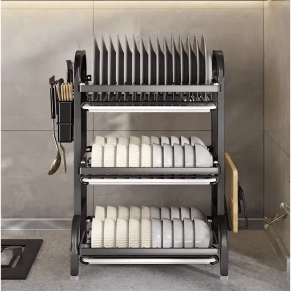 Multifunctional Multi Layer Dish Rack Portable Kitchen Countertop Storage Drain Shelf 8