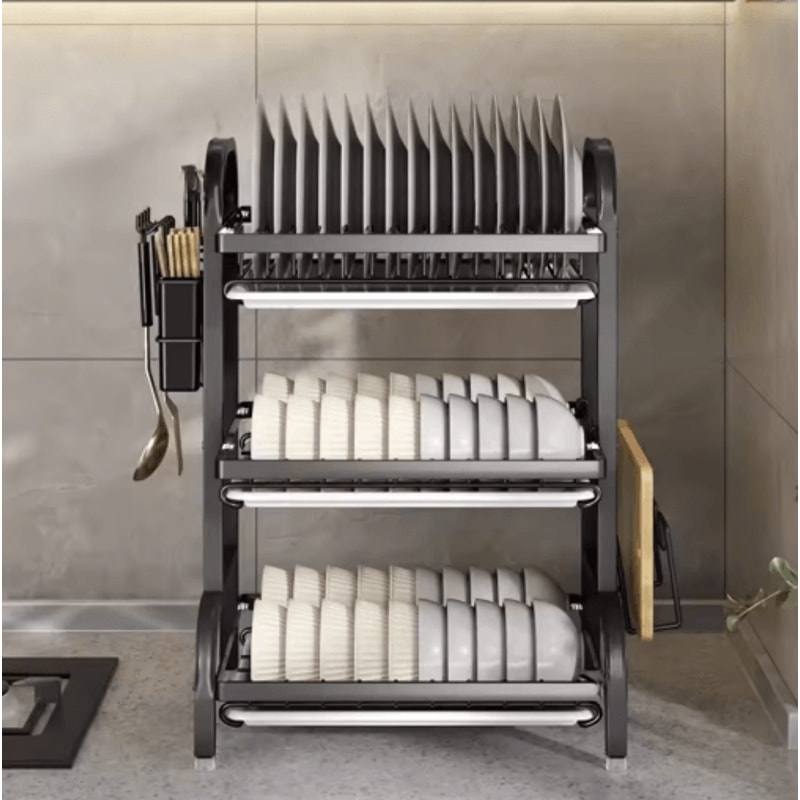 Multifunctional Multi Layer Dish Rack Portable Kitchen Countertop Storage Drain Shelf 8