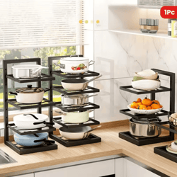height adjustable stainless steel pot rack 3 to 4 layer under sink cabinet organizer