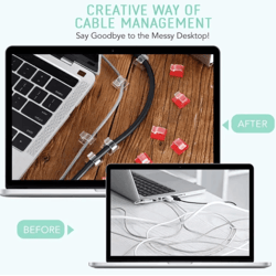 50pcs cable organizer clips adhesive usb cord holder wall mount set