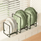 Iron Countertop Dish Rack Dinner Plate Drain Kitchen Cabinet Storage Organizer 4