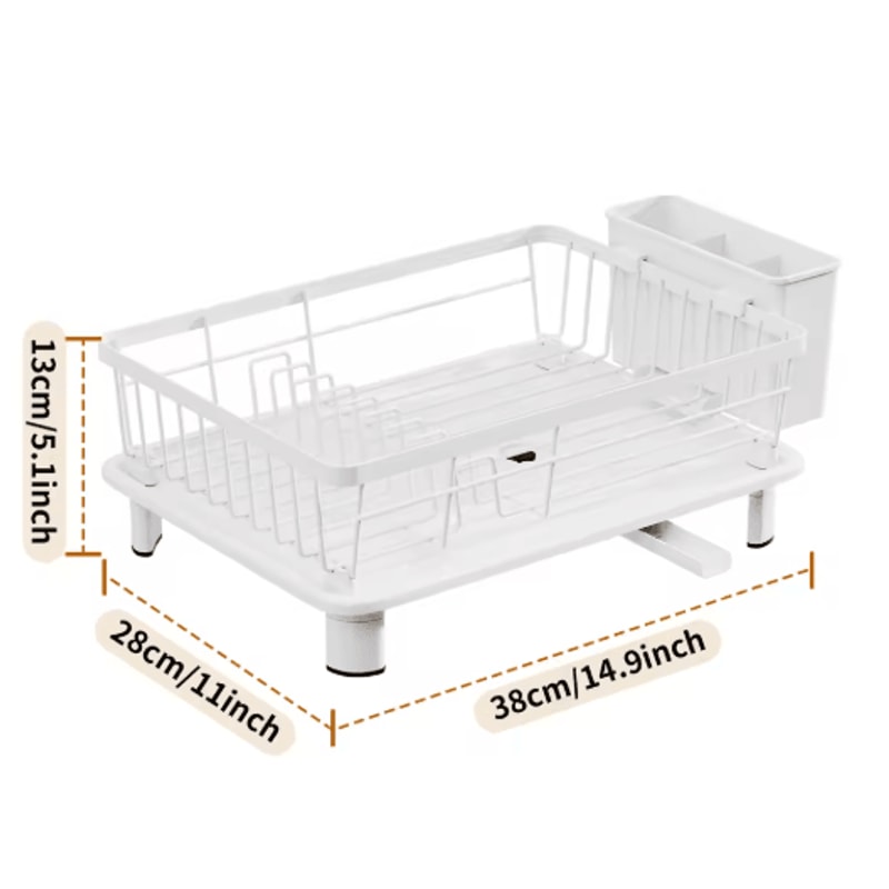 Compact Kitchen Dish Drying Rack Small Bowl Plate Draining Storage Box 3
