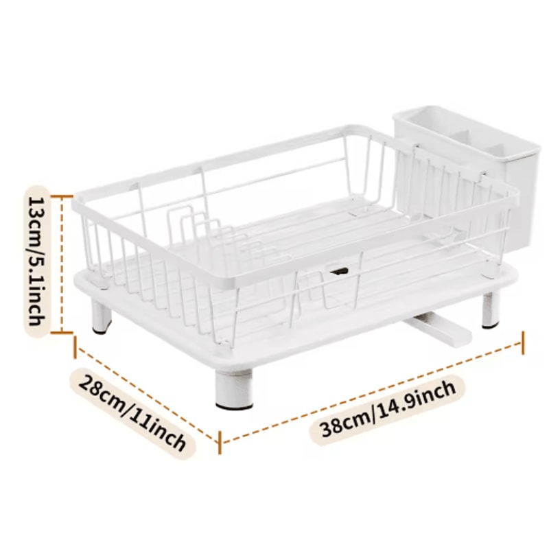 Compact Kitchen Dish Drying Rack Small Bowl Plate Draining Storage Box 4