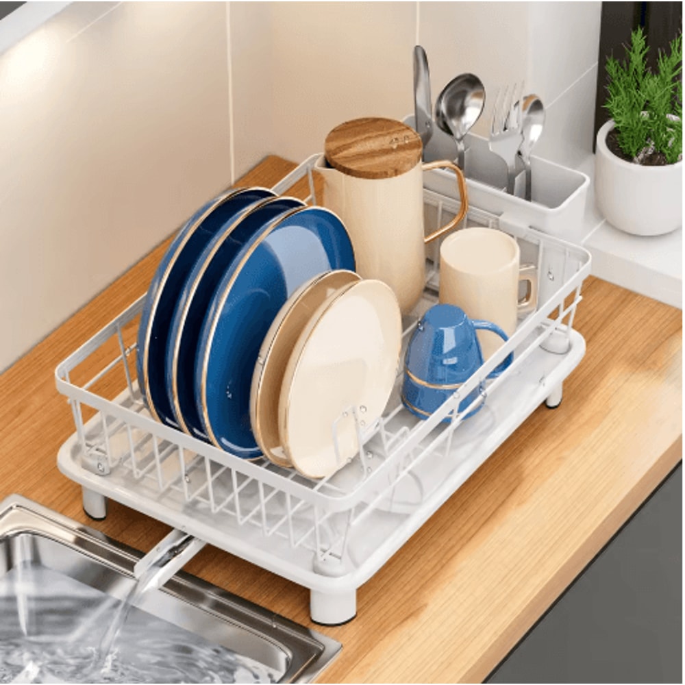 Compact Kitchen Dish Drying Rack Small Bowl Plate Draining Storage Box 10