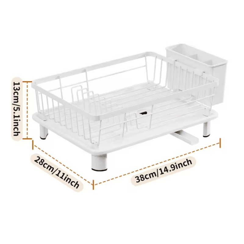 Compact Kitchen Dish Drying Rack Small Bowl Plate Draining Storage Box 5
