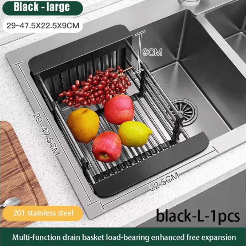 Expandable Sink Dish Drying Rack Adjustable Kitchen Drainboard Organizer Shelf 2