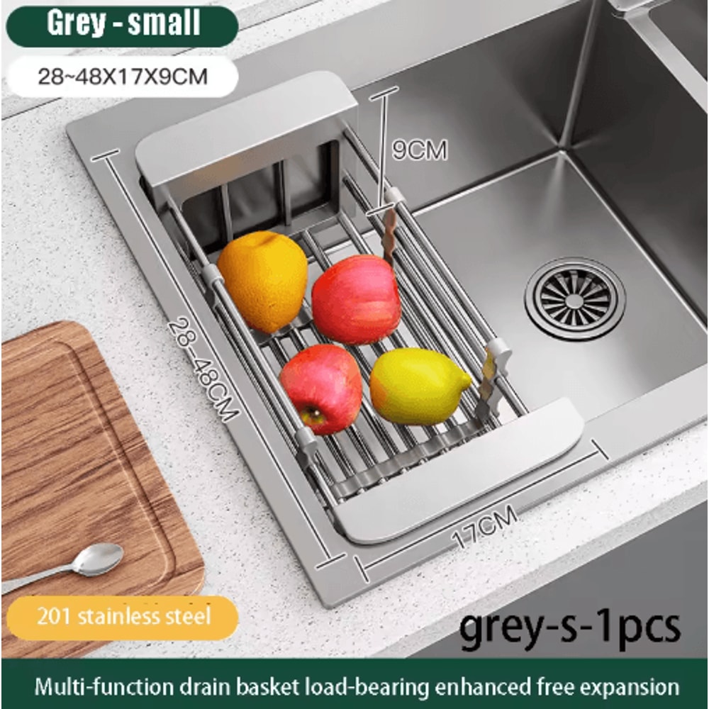 Expandable Sink Dish Drying Rack Adjustable Kitchen Drainboard Organizer Shelf 4