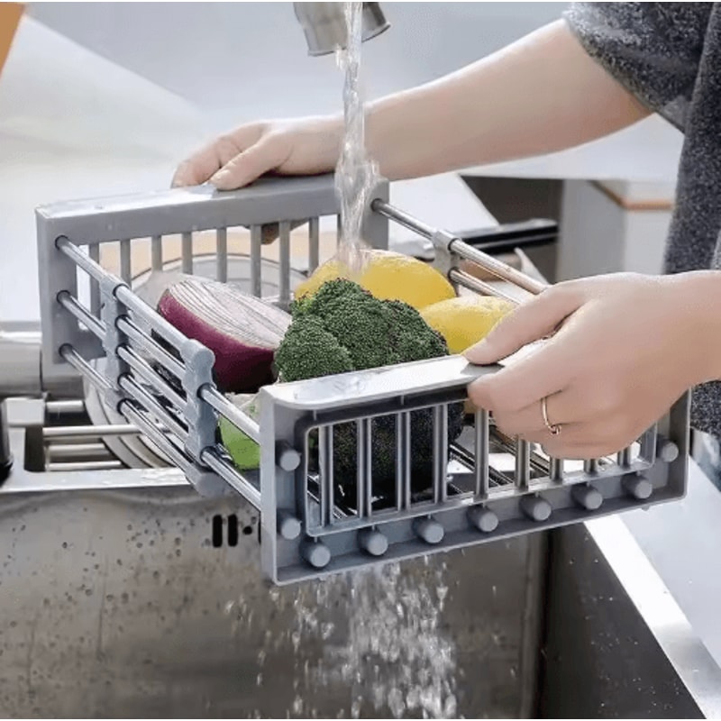 Expandable Sink Dish Drying Rack Adjustable Kitchen Drainboard Organizer Shelf 6