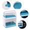 2 Layer Dish Drying Rack With Lid Cover Covered Kitchen Cutlery Organizer 5