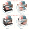 2 Tier Large Stainless Steel Dish Drying Rack With Drainboard Kitchen Counter Dish Cup Drainer 5