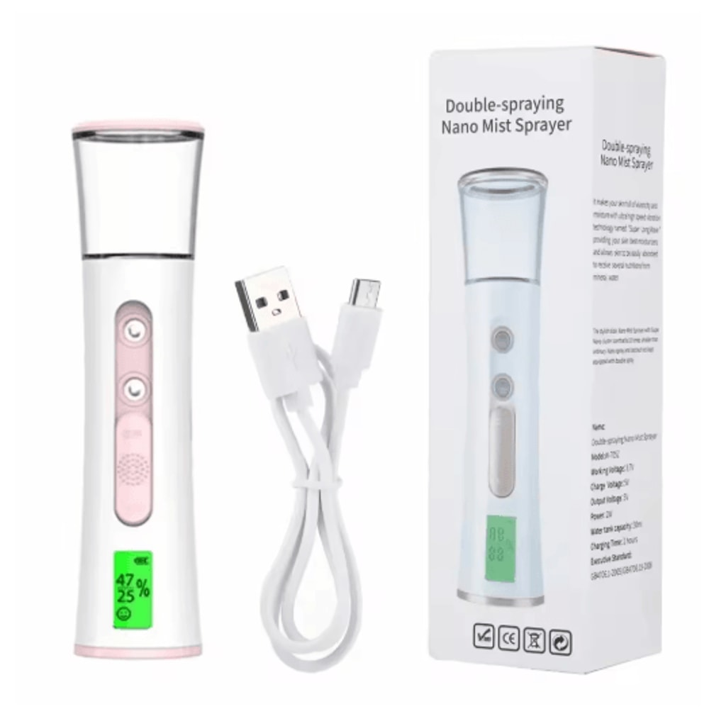 Nano Facial Steamer USB Face Sprayer Hydrating Mist For Pore Care Eyelash Cleaning 1