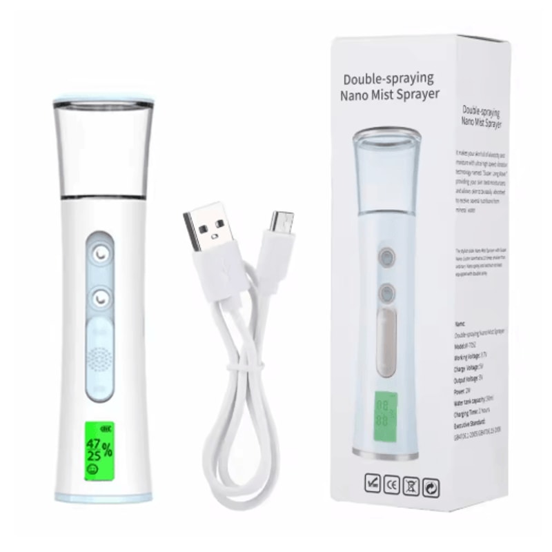 Nano Facial Steamer USB Face Sprayer Hydrating Mist For Pore Care Eyelash Cleaning 3
