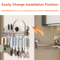 Wall Mounted Kitchen Hook Rack No Drill Utensil Hanger Rail With Chopping Board Holder 5