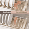 Pull Out Cabinet Dish Rack Stainless Steel Plate Bowl Storage Drawer Organizer 19