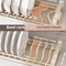 Pull Out Cabinet Dish Rack Stainless Steel Plate Bowl Storage Drawer Organizer 19