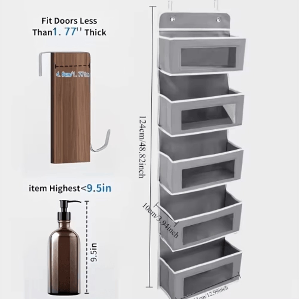 Extra Large Over The Door Hanging Organizer Multi Layer Closet Dorm Storage System 14