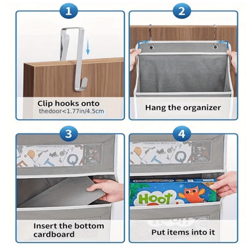 Extra Large Over The Door Hanging Organizer Multi Layer Closet Dorm Storage System 16