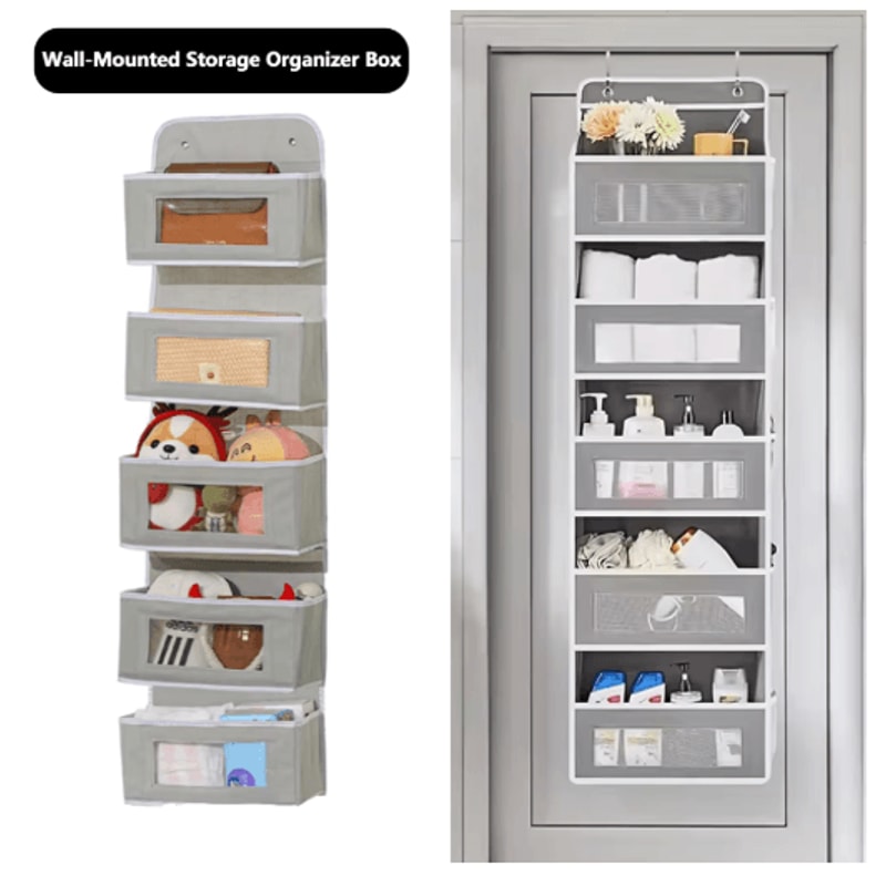 Extra Large Over The Door Hanging Organizer Multi Layer Closet Dorm Storage System 0