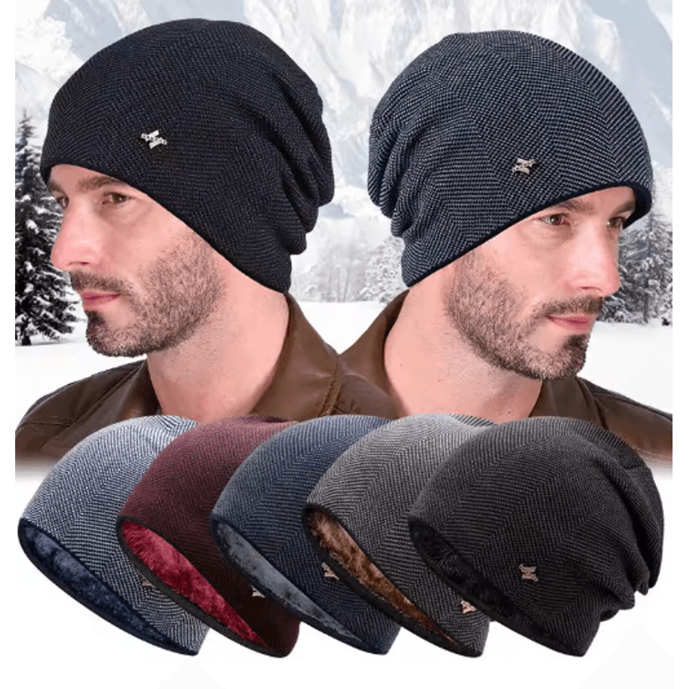 Unisex Thick Knitted Winter Beanie Warm Outdoor Ski Hat For Men And Women 6