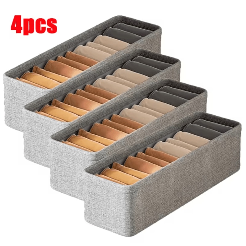 Foldable Drawer Organizer Box Set For Clothes And Wardrobe Storage 2