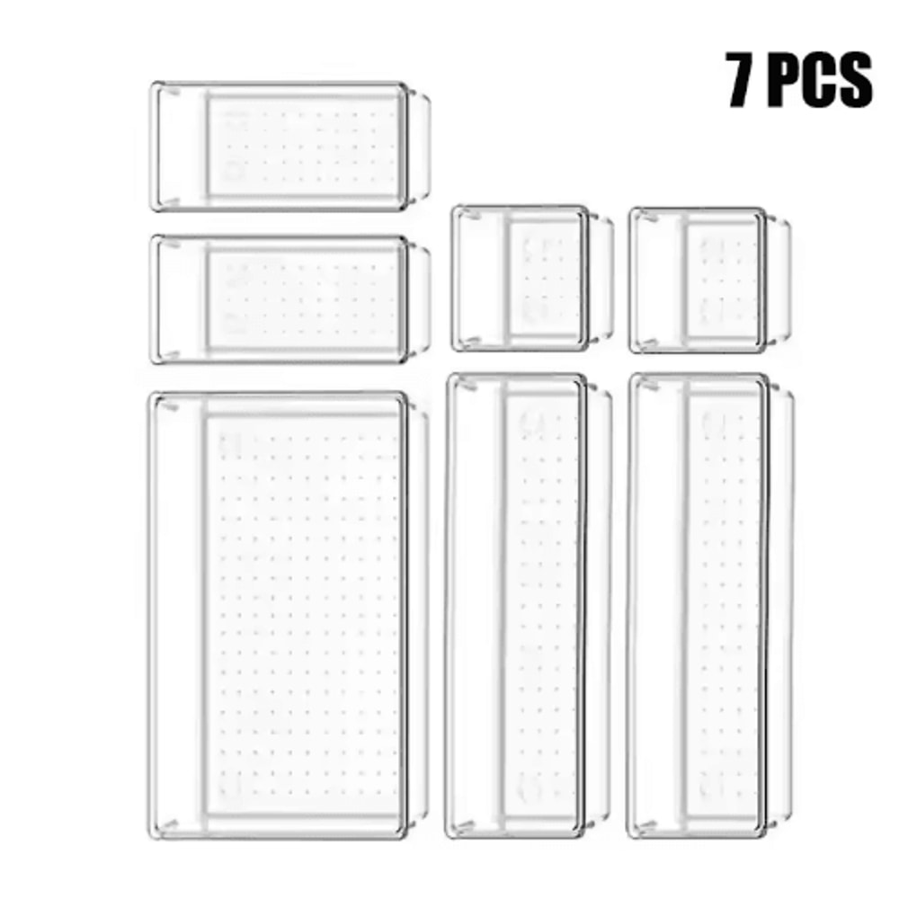 VersaClear 7 Or 14Piece Drawer Organizer Set With Clear Dividers 2
