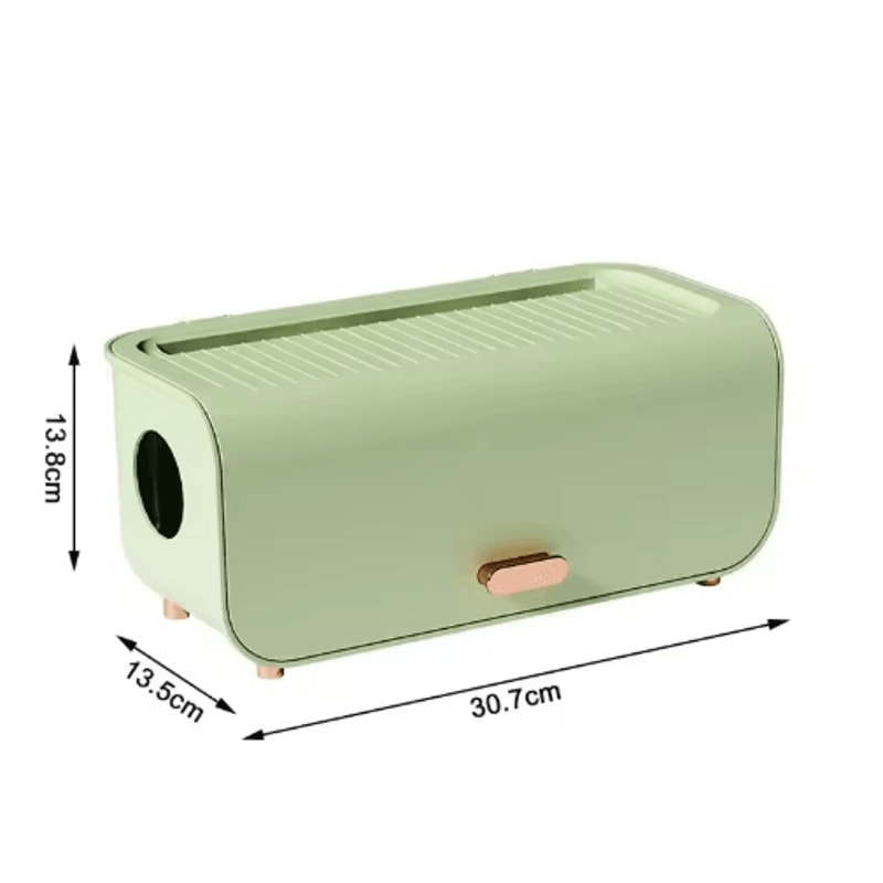 Desktop Cable Management Box With Router And Power Strip Storage 4